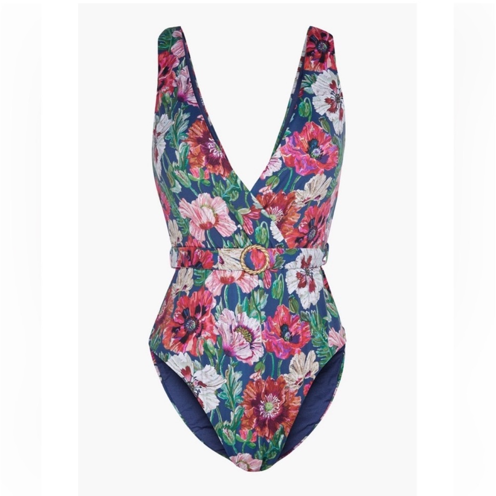 Onia Michelle Floral One-Piece Swimsuit L $245